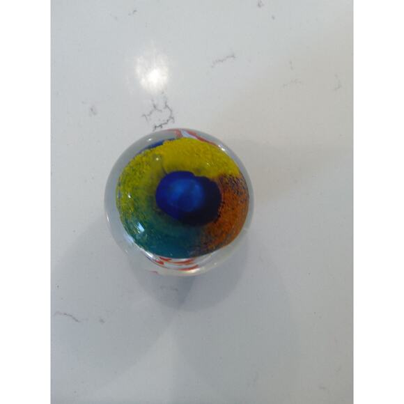 Murano Style blown glass paperweight. Red fish sea life, exquisite unique art - Picture 5 of 5